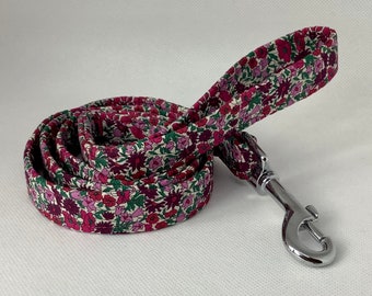 Handmade Liberty Petal & Bud Fabric Dog Lead