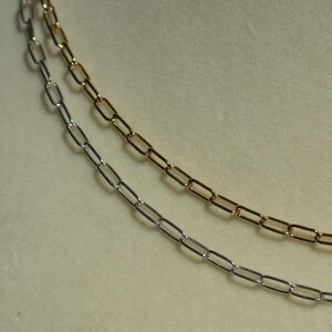 Paperclip Chain Necklace - Available in Sterling Silver and 14k Gold Fill
