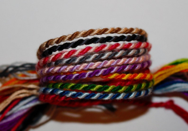 Single Braided Friendship Bracelets Bulk Trendy Colorful Etsy