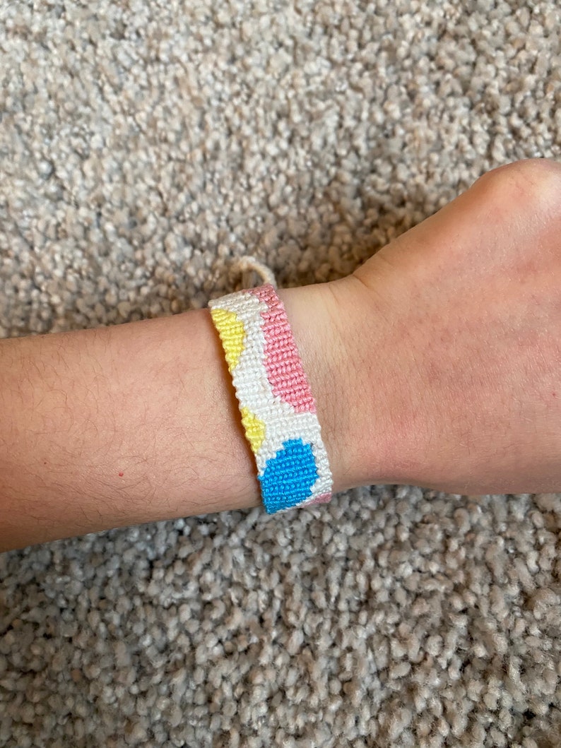 Knotted Bracelets Colorful Bubble Handmade Alpha Friendship Bracelet Cotton Bracelets Woven Bracelet Trendy