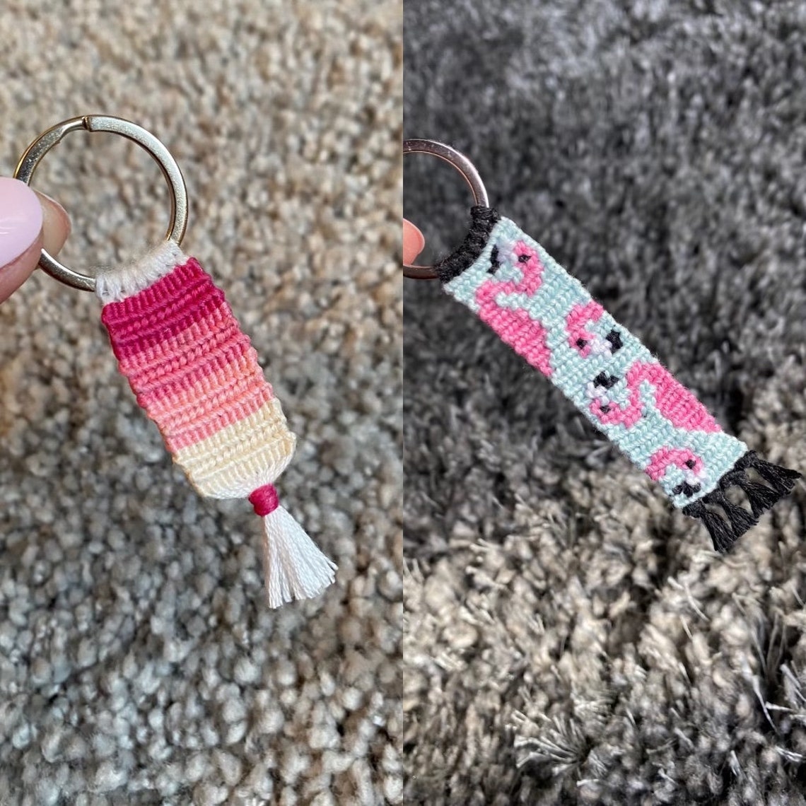 Handmade Woven Keychains Knotted Keychains Friendship Etsy
