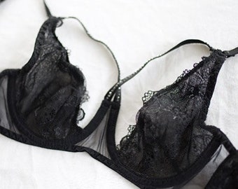 lace bra underwired black straps perfect gift lingerie