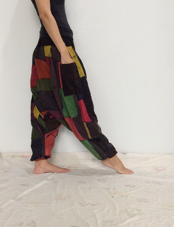 Noir unisexe, jaune Orange Patchwork Hippie sarouel, pantalon unisexe, Noir Baggy pantalon (HR-702) 8a45d4 Noir unisexe, jaune Orange Patchwork Hippie sarouel, pantalon unisexe, Noir Baggy pantalon (HR-702) 8a45d4