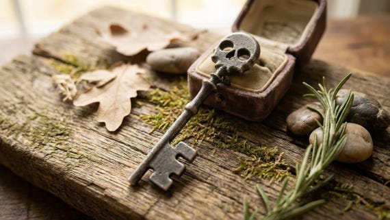 Skull Skeleton Key, Aged Ebony Stainless Steel Prop - Etsy