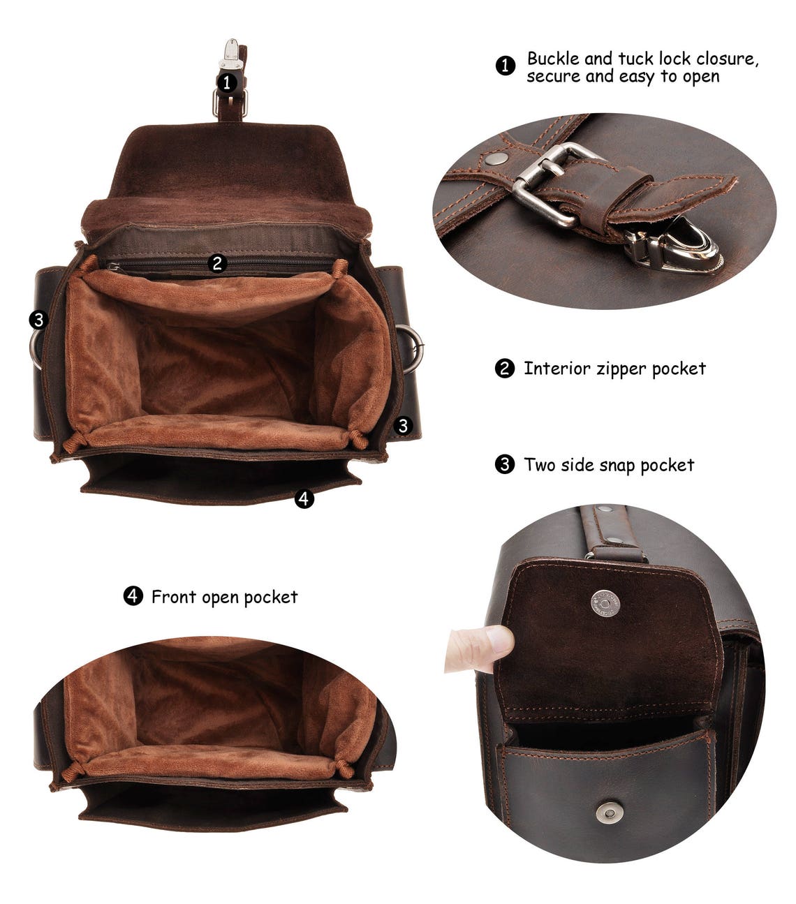 Coffee Mini Leather Camera Bag DSLR SLR Bag Removable - Etsy