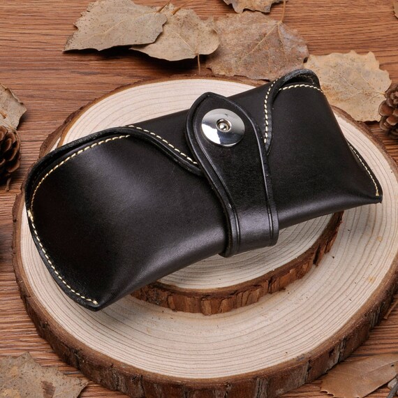 Handmade Eyeglasses Holder Leather Hard Eyeglass Case Unisex Etsy
