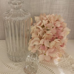 Glass Carafe Whiskey Carafe Crystal Beverage Dispenser Glass Bottle Bottle Glass Stopper Vintage Retro