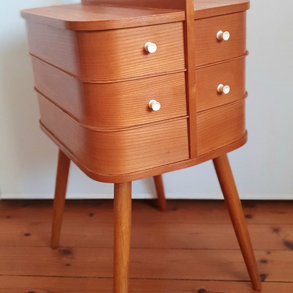 Sewing box Sewing box Sewing box Sewing basket Sewing cabinet danish design Teak mid century vintage retro