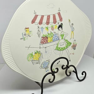 Cake Plate Cake Plate Cake Plate Cake Plate Grünstadt Ceramic Vintage Mid Century
