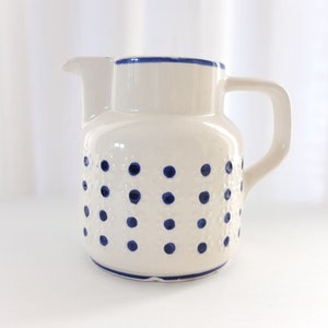 Jug Milk jug Juice jug Ceramic jug waku glazed dots dots flower vase country house country style vintage shabby image 1