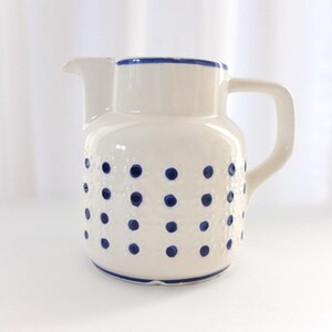 Jug Milk jug Juice jug Ceramic jug waku glazed dots dots flower vase country house country style vintage shabby image 1