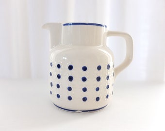 Jug Milk jug Juice jug Ceramic jug waku glazed dots dots flower vase country house country style vintage shabby