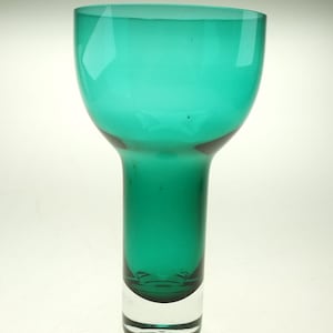 Vase glass vase glass vase flower vase petrol colors vintage green retro glass 70s