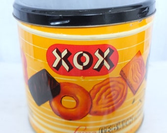 Can Tin Can Metal Can Biscuit Jar Biscuits Xox Biscuits Pastries Retro Vintage