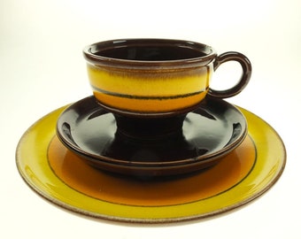 Kaffeegedeck 3-teilig Kaffeetasse Teller Unterteller Zell am Harmersbach Keramik 60'er Jahre