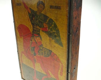 Wandbild Griechisch orthodoxe Ikone des Heiligen Demetrios von Thessaloniki  Handwerkskunst