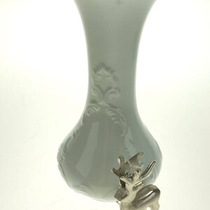 VaseVase flowers vase Germany porcelain vase porcelain white vintage verznkelt 70s