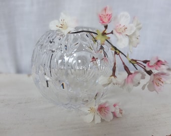 Vase flower vase crystal vase glass vase lead crystal 70's vintage retro
