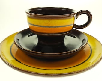 Kaffeegedeck 3-piece coffee cup plate saucer Zell am Harmersbach ceramics 60's