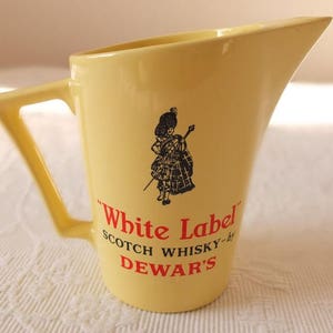 Jug Whiskey White Label Scotch whiskey jug Wade pm England vintage whiskey jug