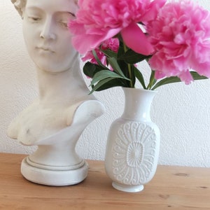 Vase flower vase Germany porcelain vase pattern vase porcelain white vintage 70s