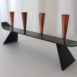 Candlestick candlestick advent wreath copper Ystad Gunnar Ander Swedish Metal Mid Century Modernist Sweden Vintage Retro