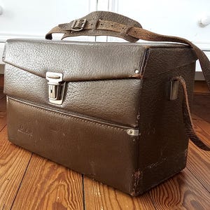 Original Linhof genuine leather ever-ready bag suitcase handbag vintage
