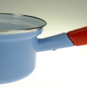 Emaille kookpan emaille kookpan pastelblauwe kookkeuken vintage retro kinderkeuken