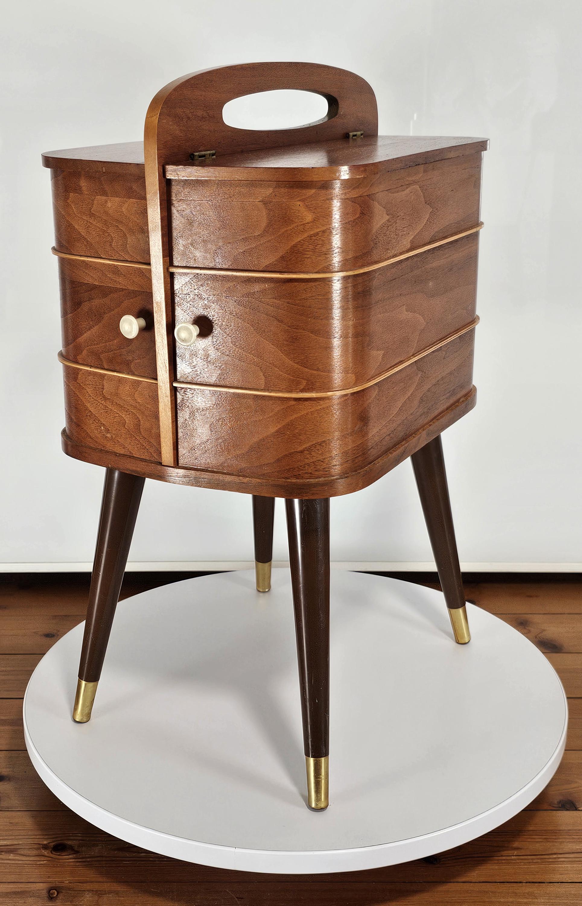 Danish Design Sewing Box Mid Century Sewing Basket Sewing Cabinet