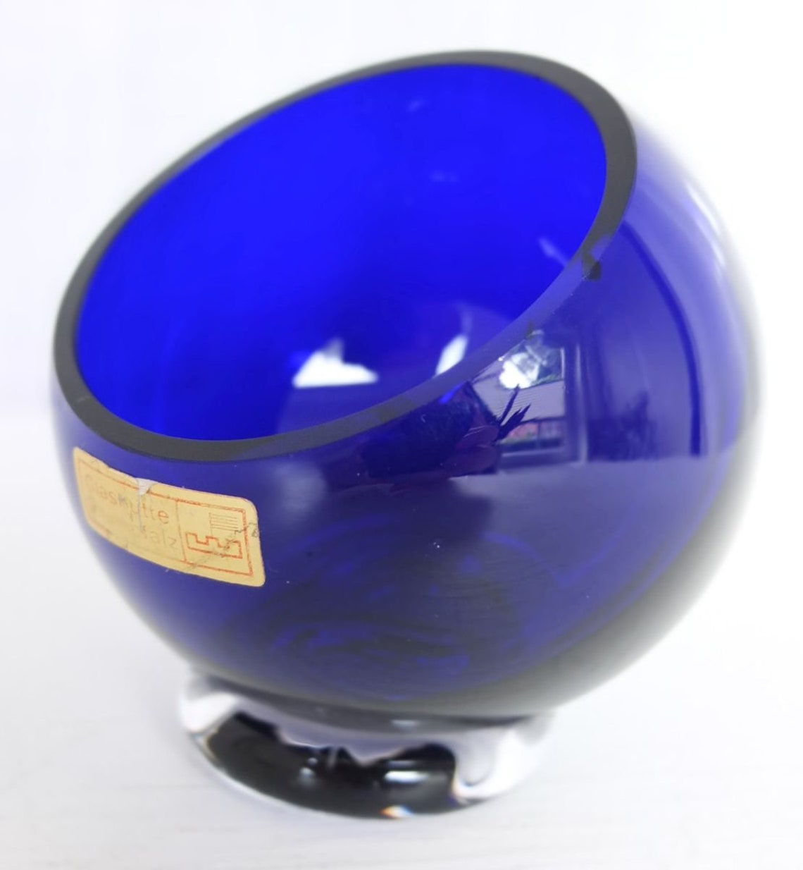 Ashtray Ball Ashtray Allround Ball Glashütte Rheinpfalz Blue Etsy