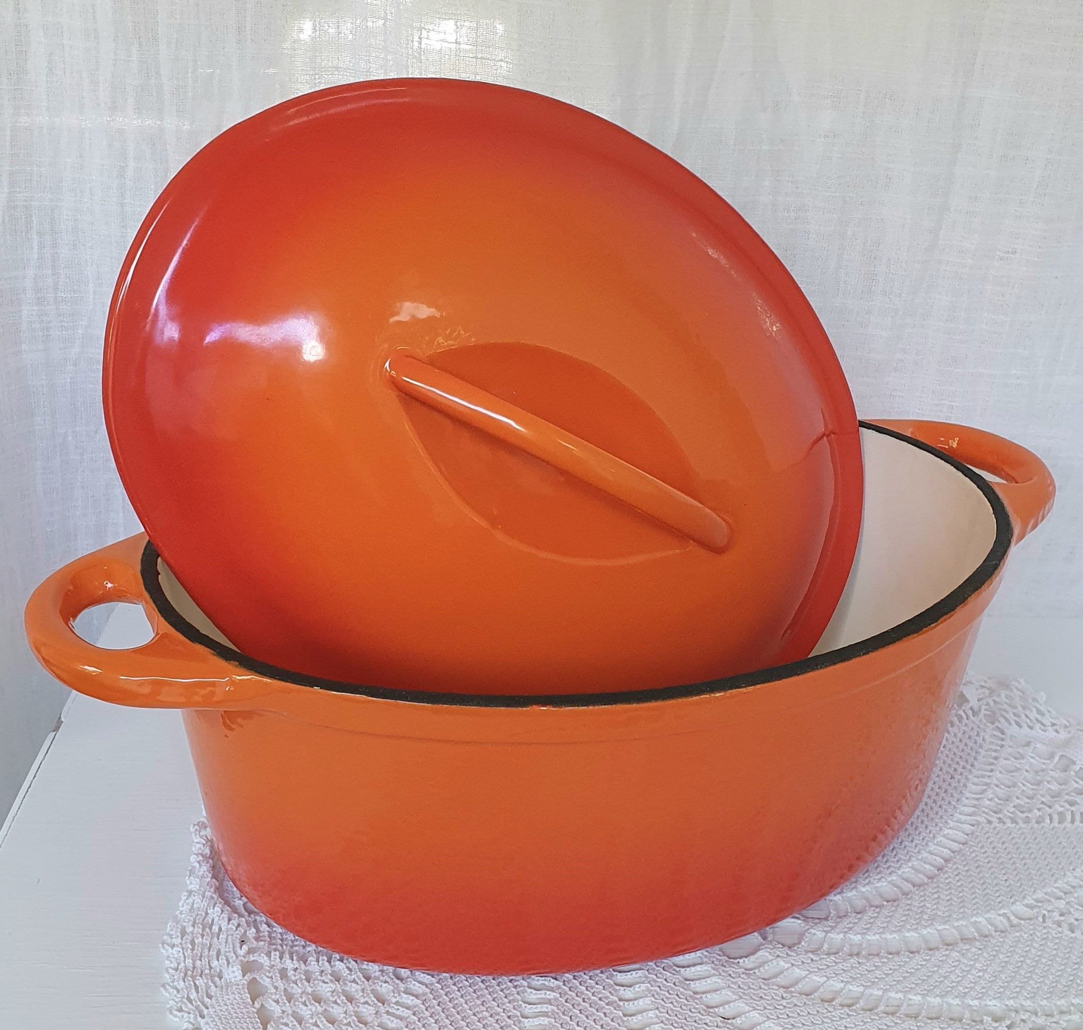 Le Creuset – Lot De 2 Plats à Gratin En Fonte émaillée Orange – Tailles 22 Et 18