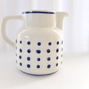 Jug Milk jug Juice jug Ceramic jug waku glazed dots dots flower vase country house country style vintage shabby image 2