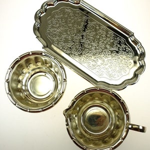 Sugar container Creamer Tray 3-Piece Set