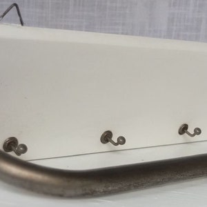 Towel holder, towel hook, cup hanger, cloakroom, tea towel holder, hallway cloakroom, country house kitchen, Shabby Mid Century