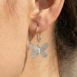 925 Silber Schmetterling Ohrringe
