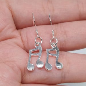 Sterling Silver Music Earring, 925 Silver Music Note Earring, Musical Earring, Music Note Earring Wires, Music Dangle Earring, Women Earring