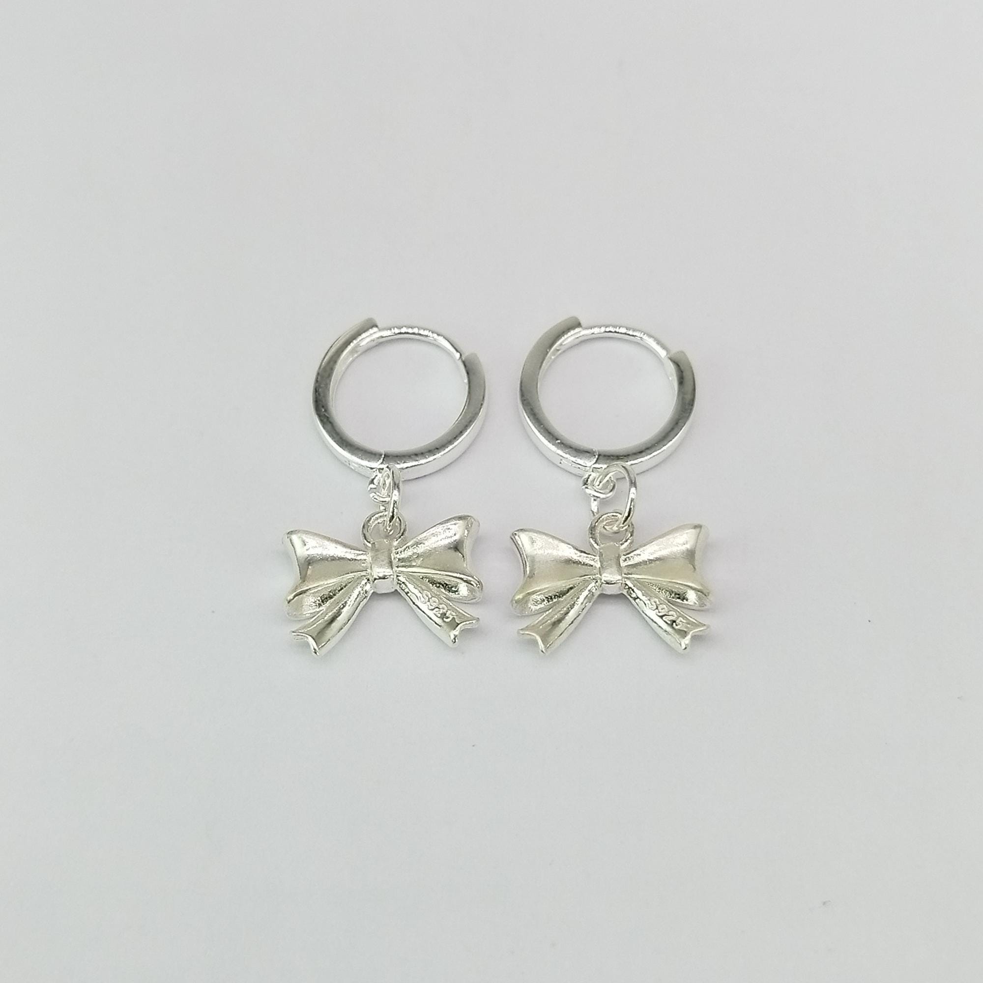 Orecchini a cerchio rotondi lisci in argento Sterling 925 per le