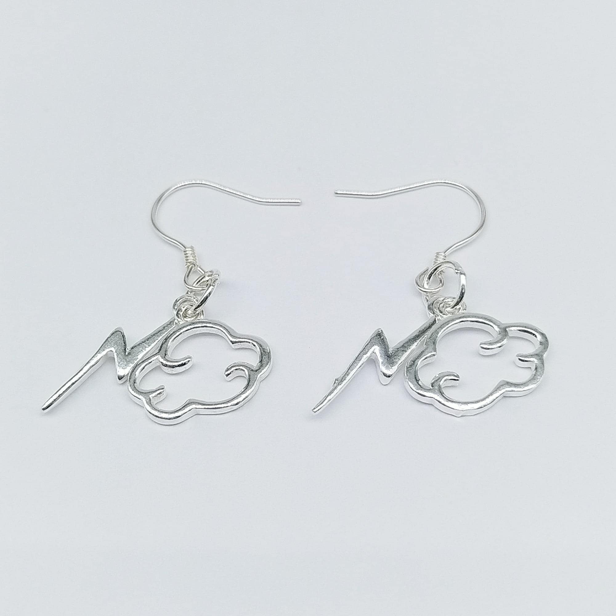 Orecchini pendenti a forma di nuvola in argento sterling: pietre