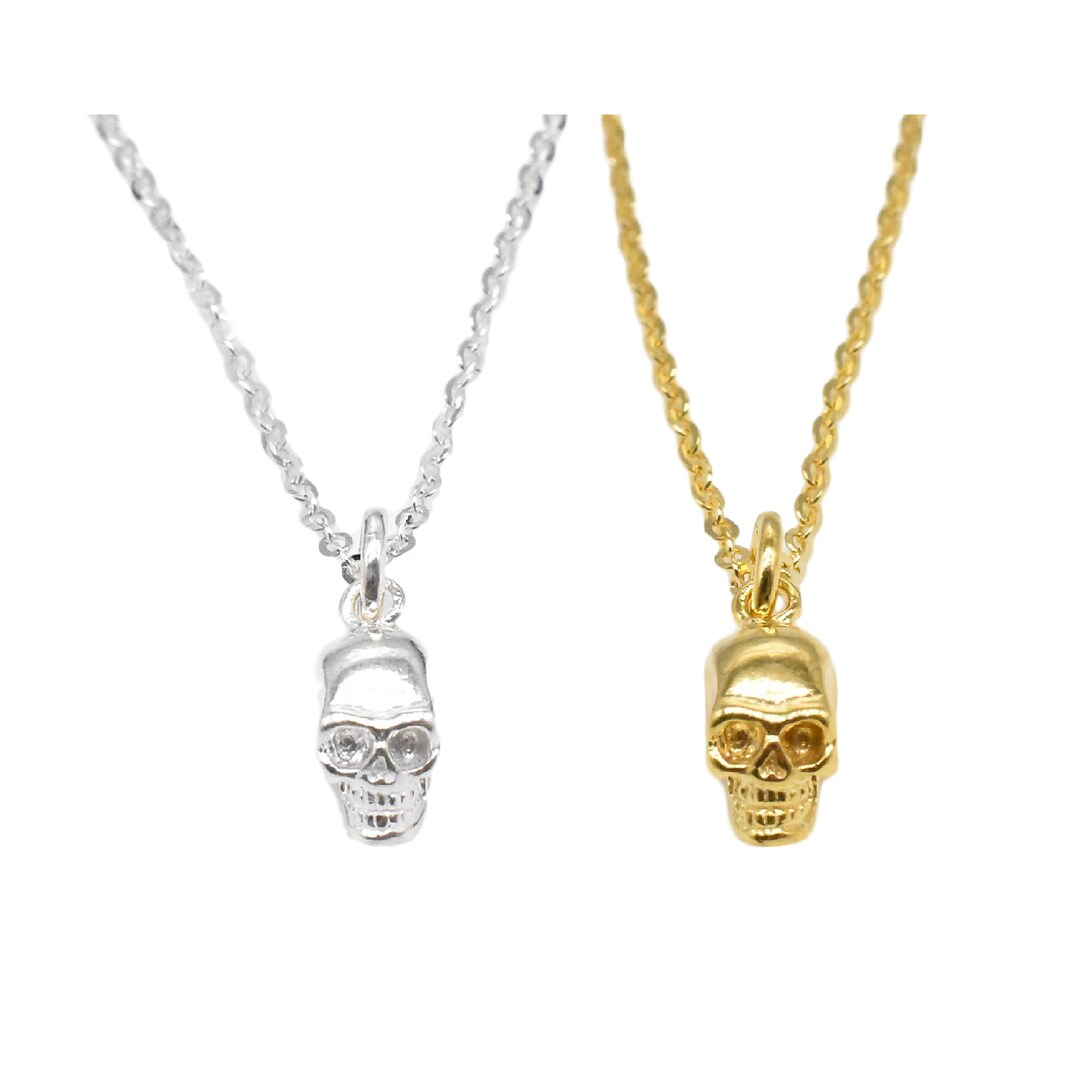 Collana Pipistrello In Argento 925 Con Teschio Rosso E Zircone Rosso - Gioiello Gothico