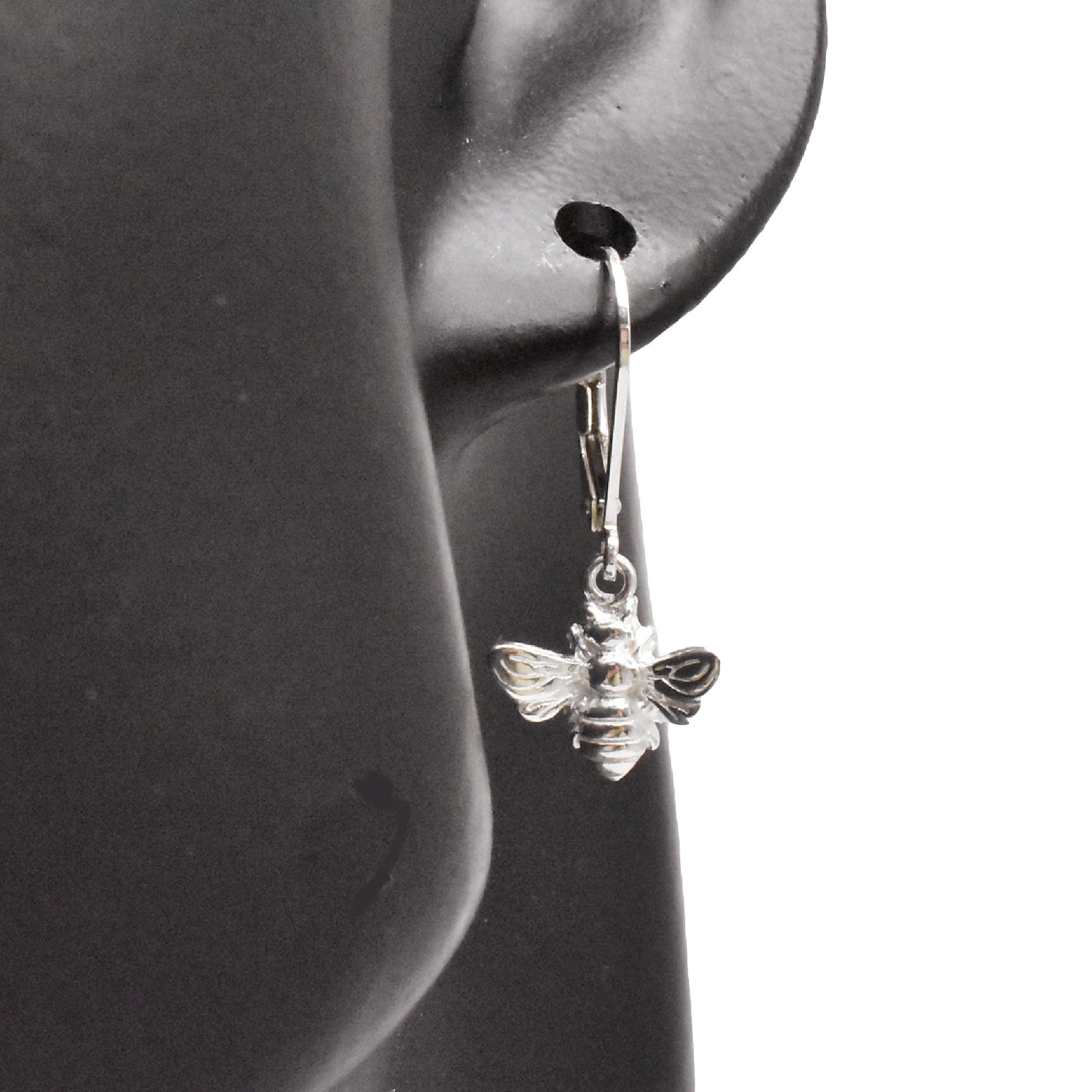 1 Pair Sterling Silver Bee Earrings, 925 Silver Bee Earrings, Bumble ...