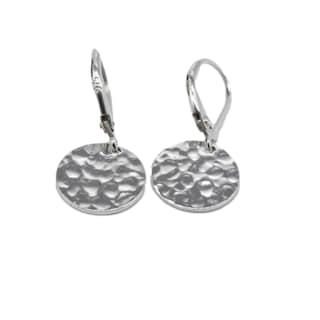 Orecchini A Leva Con Disco Piatto In Argento Per Donna - Bohémien Modello Martello, Gioielli Di Moda