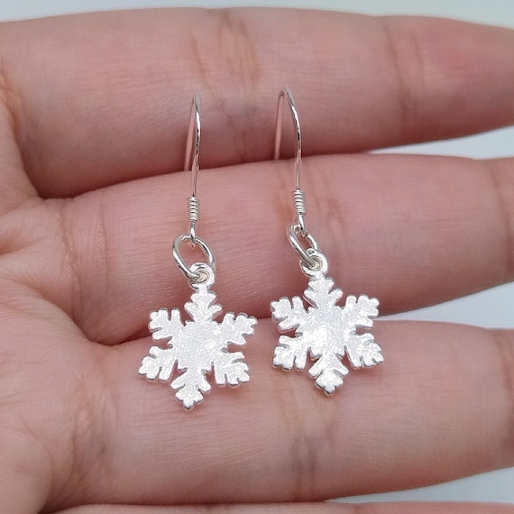 Orecchini Fiocco Di Neve In Argento Sterling 925 – Gioielli Eleganti Per Le Feste