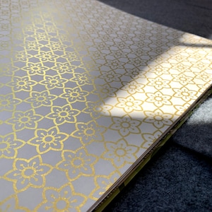 Goldene Lilie - Wickelpapier/Goldprägung/Blattstil/Niedlich/Hübsch/Unikat/Kawaii/Urlaub/Ausgefallen/Hochzeit/Geschenkverpackung/Fun/Elegant/Anlass