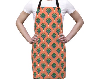 Contemporary Leek apron keeps you clean and stylish; modern vegetable apron for cook, gift for gardener, nordic apron, cute botanical apron