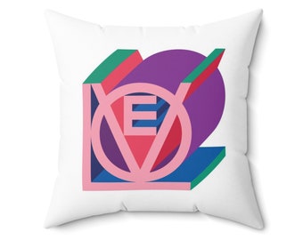 Surround yourself with LOVE & positive vibes with this modern throw pillow design, LOVE home decor, LOVE dimensional letters, xmas gift