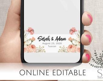 Snapchat Geofilter Bruiloft Snapchat Geofilter Blush bloem geofilter /ZOE set/