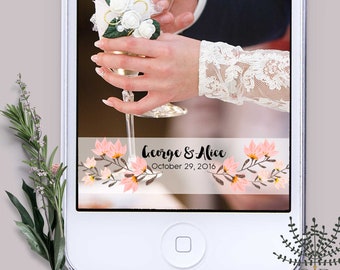 Snapchat Geofilter Wedding Snapchat Geofilter Blush flower geofilter