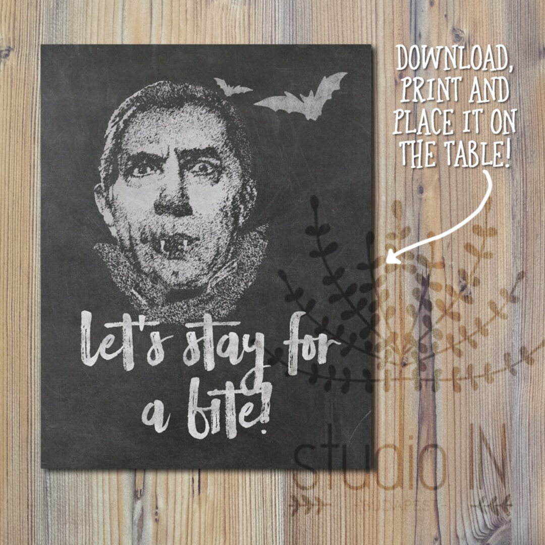 Halloween Table Sign, DIY Chalkboard Effect Table Sign, DIY Halloween