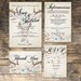 Rustic Wedding Invitation, Printable Wedding Invitation, Rustic Floral ...