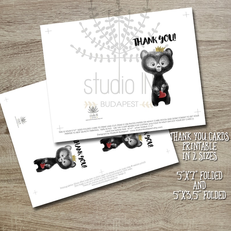 baby-shower-thank-you-card-printable-bear-thank-you-card-etsy